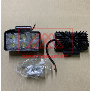 Перейти на страницу товара Фара светодиодная прямоугольная, 6LED-18W, 110х50х80мм, рассеиваемый свет, алюминиевый корпус (пылевлагозащищенный) 12/24V