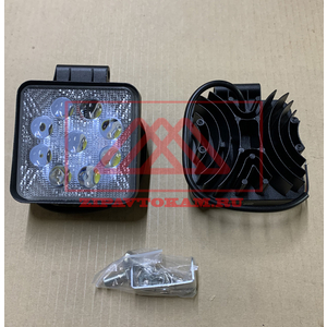Перейти на страницу товара Фара светодиодная квадратная, 9LED-27W ЛИНЗА, 105х50х125мм, KS-WSQ009S-LENS OFF - Road, направленный свет, алюминиевый корпус (пылевлагозащищенный) 12/24V