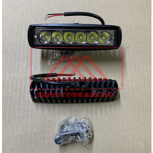 Фара светодиодная узкая, 6LED-18W, 160х55х45мм, KS-W106S-CH OFF - Road, направленный свет, алюминиевый корпус (пылевлагозащищенный) 12/24V