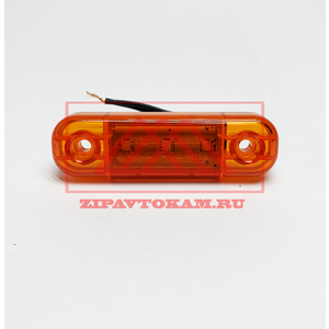Фонарь габаритный оранжевый 12-24V, ФГ 01Ж LED аналог ГФ22 LED /Сакура/