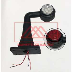 Фонарь габаритный LED Е-206 24V, 4-светодиода, L=130мм (красный/белый) IN4351