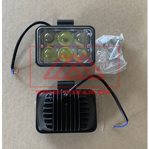 Фара светодиодная прямоугольная, 6LED-18W ЛИНЗА, 110х55х90мм, KS-WSQ306S-L OFF - Road, направленный свет, ближний/дальний, алюминиевый корпус (пылевлагозащищенный), 12/24V, №83