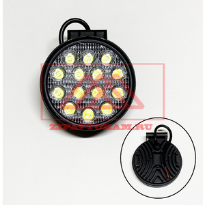 Фара светодиодная круглая, 14LED-42W, 10-30V 35мм /EpistarLEDs ,6500K±500K(рассеиваемый) KR-4029