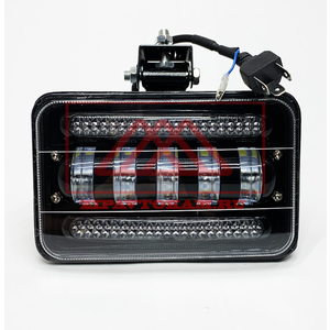 Фара светодиодная прямоугольная, 5LED-75W, 75S-REC-BLACK LED 2 режима работы + ДХО