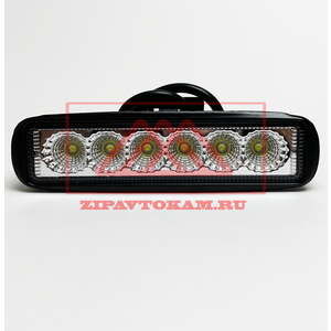 Перейти на страницу товара Фара светодиодная узкая, 6LED-18W, 155х43х40мм, (10-30В) Flood Nord YADA