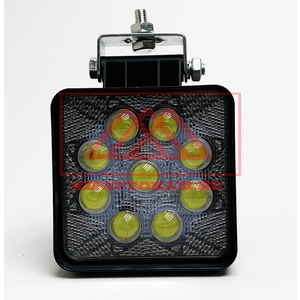 Перейти на страницу товара Фара светодиодная квадратная, 9LED-27W ЛИНЗА, W-007 , 5D, толстая 55мм.,