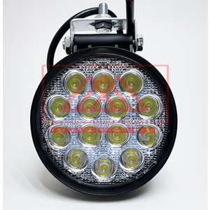 Перейти на страницу товара Фара светодиодная круглая, 14LED-42W, 115х55х142мм, рассеиваемый свет AE42R-14LED-55PC, (09.1888) АЕ-16