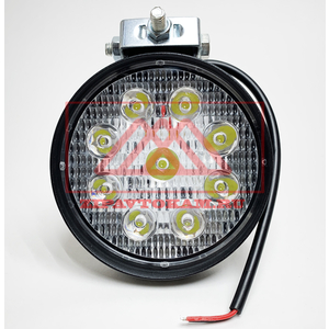 Фара светодиодная круглая, 9LED-27W, направленный свет, SLIM,AE27R-9LED-28HC, 09.1925, АЕ-18