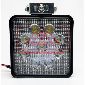 Фара светодиодная квадратная, 9LED-27W, SLIM, AAE27S-9LED-28PC, рассеиваемый свет, 09.1928, АЕ-27