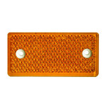 Световозвращатель прямоугольный желтый (с двумя L50мм отверстиями) UP-40 /ТАС/ [100]