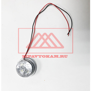 Светодиодный элемент Е102 LED габаритного фонаря белый 24V, 4-светодиода плоское стекло CARMOS