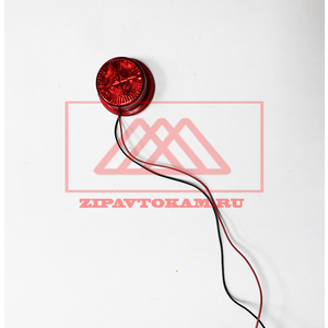 Светодиодный элемент Е102 LED габаритного фонаря красный 24V, 4-светодиода плоское стекло CARMOS