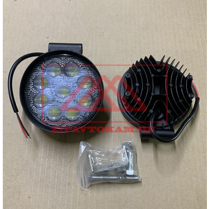 Перейти на страницу товара Фара светодиодная круглая, 9LED-27W ЛИНЗА, 115х55х130мм, рассеиваемый свет, алюминиевый корпус (пылевлагозащищенный) 12/24V