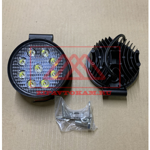 Перейти на страницу товара Фара светодиодная круглая, 9LED-27W, 115х55х130мм, KS-WR009S-BG