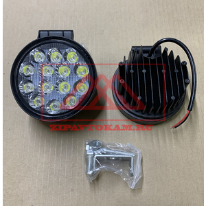 Фара светодиодная круглая, 14LED-42W, 115х70х125мм, KS-WR014F-CH, 12/24V