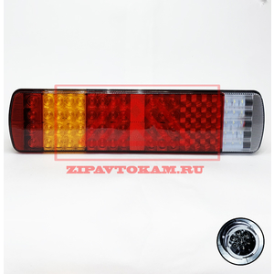 Фонарь задний Volvo-Scania с AMP разъем Левый UNIVERSAL 0093.3716-01L-89LED (светодиодный) /ТАC/ [10]