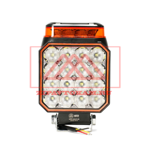 Фара светодиодная 16 диодов с проблесковым маяком в сборе квадратная 09.03086